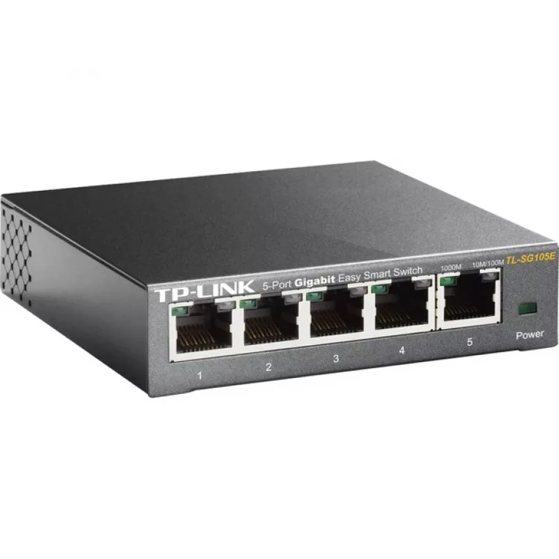 TP-LINK TL-SG105E(UN) Managed L2 Gigabit Ethernet -kytkin, 5 porttia, 10/100/1000 Mbps