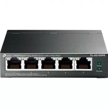 TP-Link TL-SG105PE Easy Smart Gigabit -kytkin 4-porttisella PoE+:lla