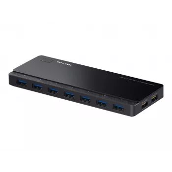 TP-LINK UH720 7-porttinen USB 3.0 -keskitin 2 älylatausportilla - musta