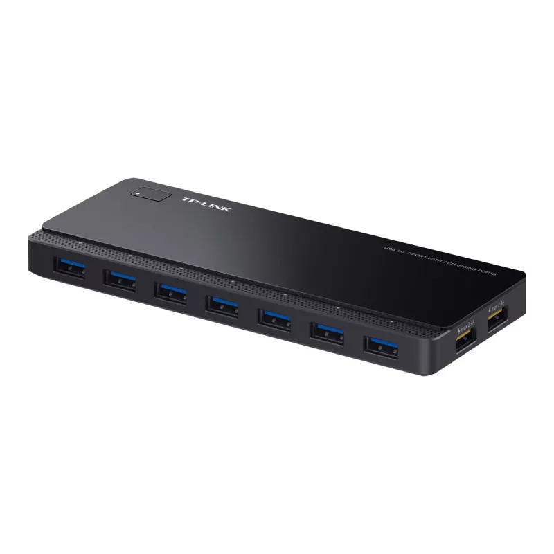 TP-LINK UH720 7-porttinen USB 3.0 -keskitin 2 älylatausportilla - musta