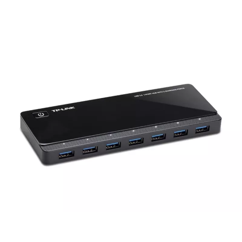 TP-LINK UH720 7-porttinen USB 3.0 -keskitin 2 älylatausportilla - musta