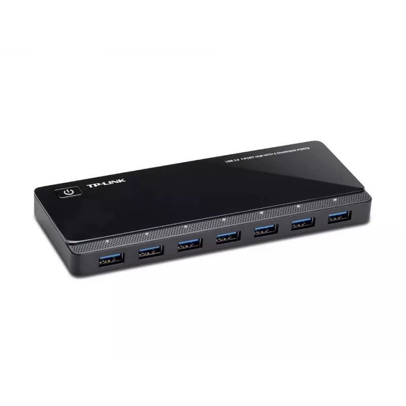 TP-LINK UH720 7-porttinen USB 3.0 -keskitin 2 älylatausportilla - musta