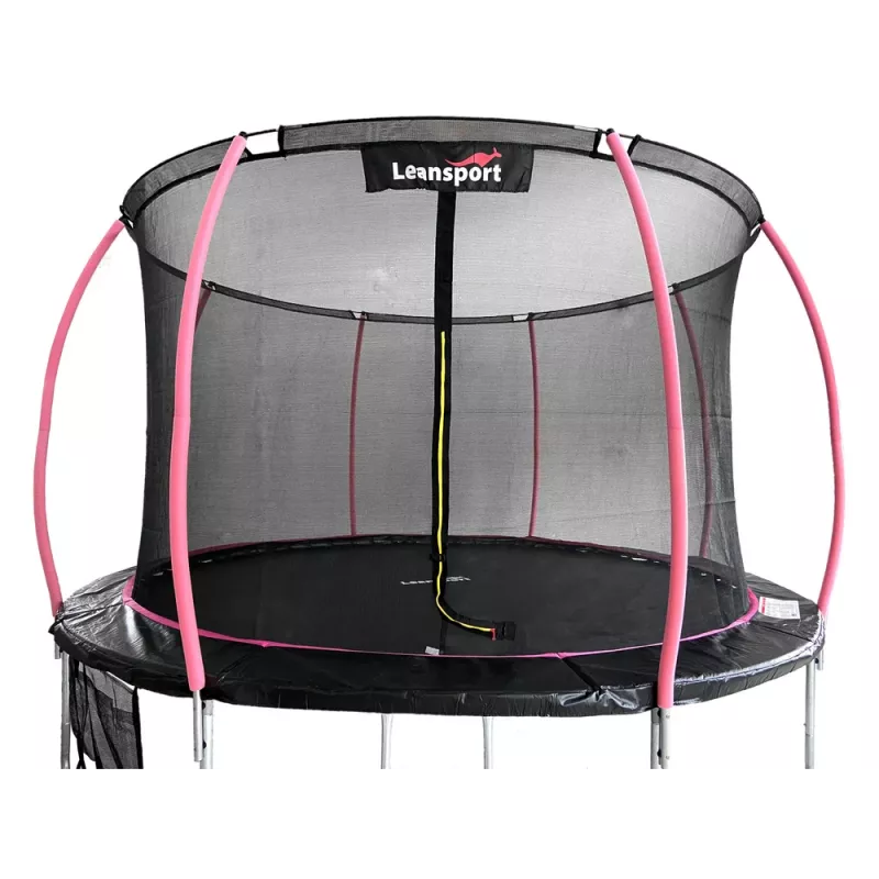 Trampolina LEAN Sport Max 12ft musta-pinkki