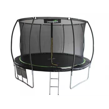 Trampolina LEAN Sport Max 14ft musta-vihreä