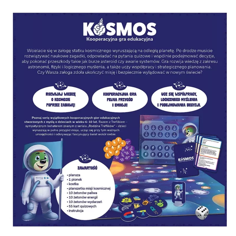 TREFL GRY oppimispeli: Kosmos – Treflik-perhe Trefl 02911