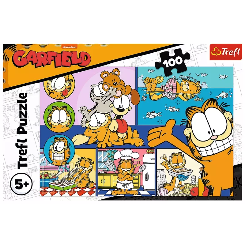 TREFL Palapeli 100 - Lazy Garfield