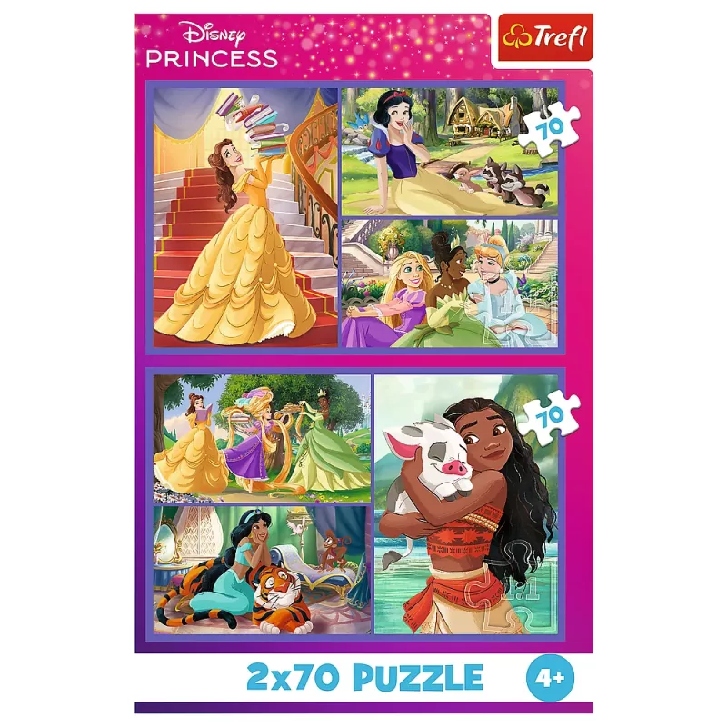 TREFL Palapeli – 2x70 – Fairytale Days – Disney Princess 34440