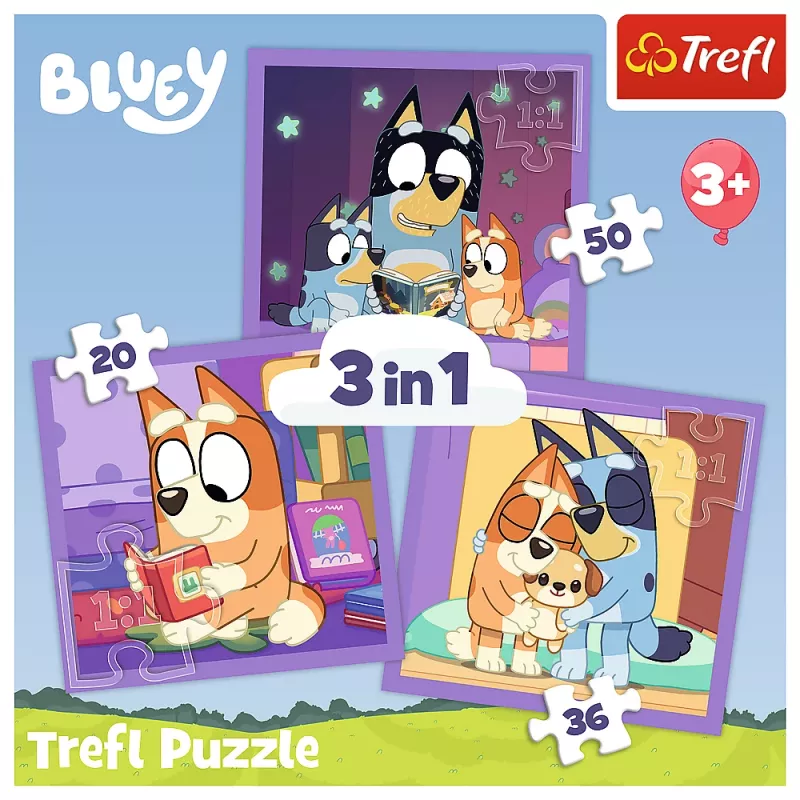 TREFL PUZZLE 3-in-1 Palapeli - Meet Bluey