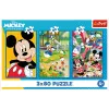 Trefl Palapeli - 3x80 - Mickey Mouse Team Trefl 34887