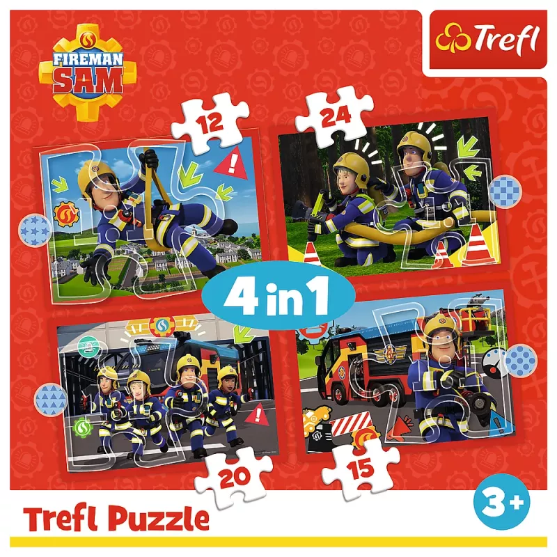 TREFL PUZZLE 4-in-1 Palapeli – Adventures of Fireman Sam