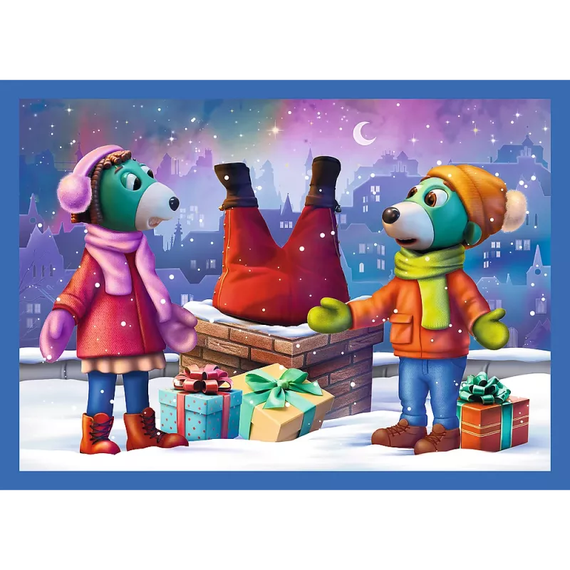 TREFL PUZZLE 4-in-1 Palapeli – Es schneit bei den Trefliks – Trefl 34657