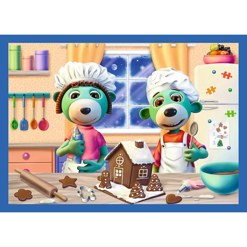 TREFL PUZZLE 4-in-1 Palapeli – Es schneit bei den Trefliks – Trefl 34657