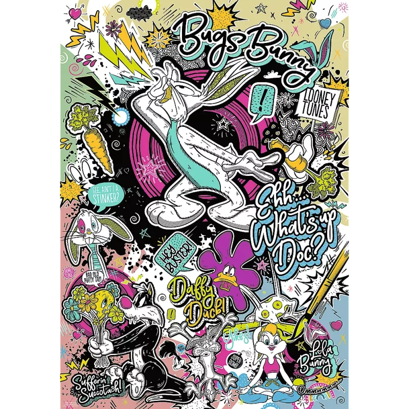 TREFL PUZZLE Palapeli - 1000 Premium Plus - Looney Tunes FSC Mix 70% 12066