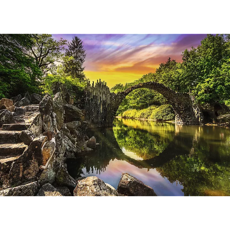 TREFL PUZZLE Palapeli – 1000 Premium Plus Rakotzbrücke Kromlaussa, Saksassa Trefl 10811