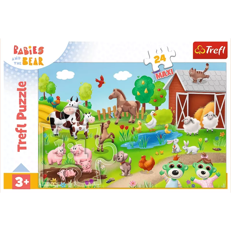 TREFL PALAPELI 24 Maxi – Pienokaiset ja eläimet – Trefl 14372