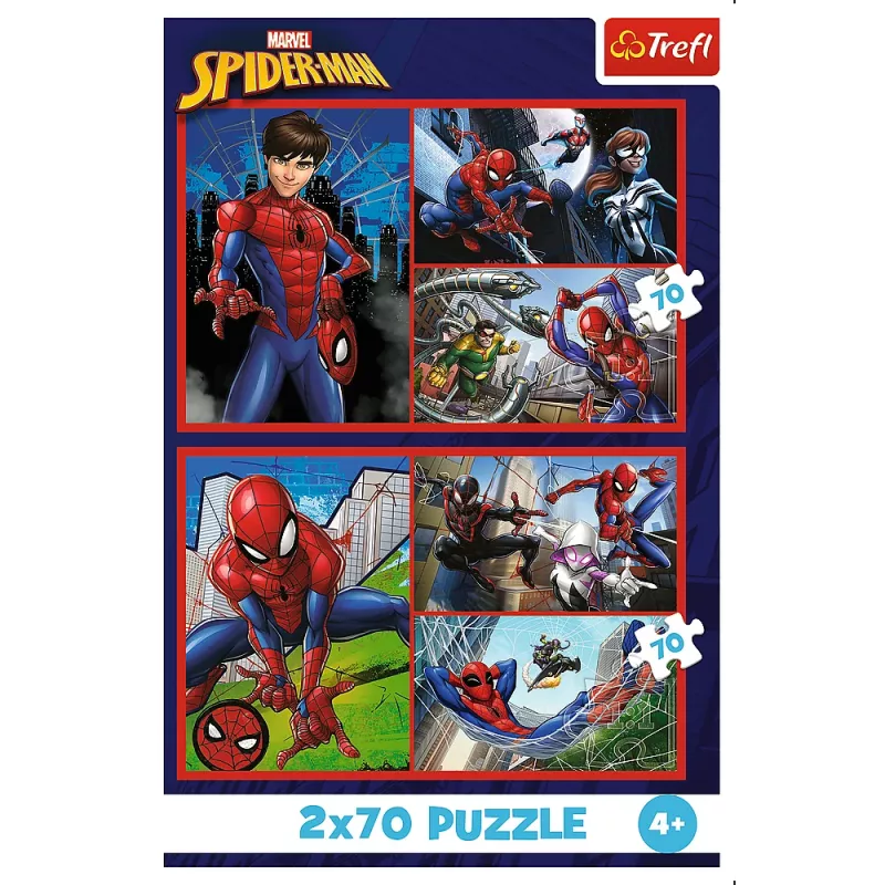 TREFL PUZZLE Palapeli – 2x70 – Spider Stories – Disney Marvel Spiderman Trefl 34443