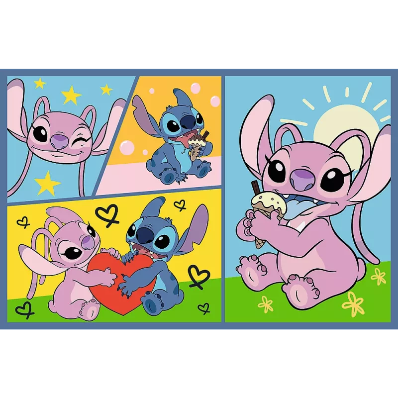TREFL PUZZLE Palapeli 2x70 There's no boredom with Stitch Disney Lilo Stitch Trefl 34444