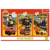 TREFL PUZZLE Palapeli - 3x50 - Fireman Sam Feuerwache Besatzung