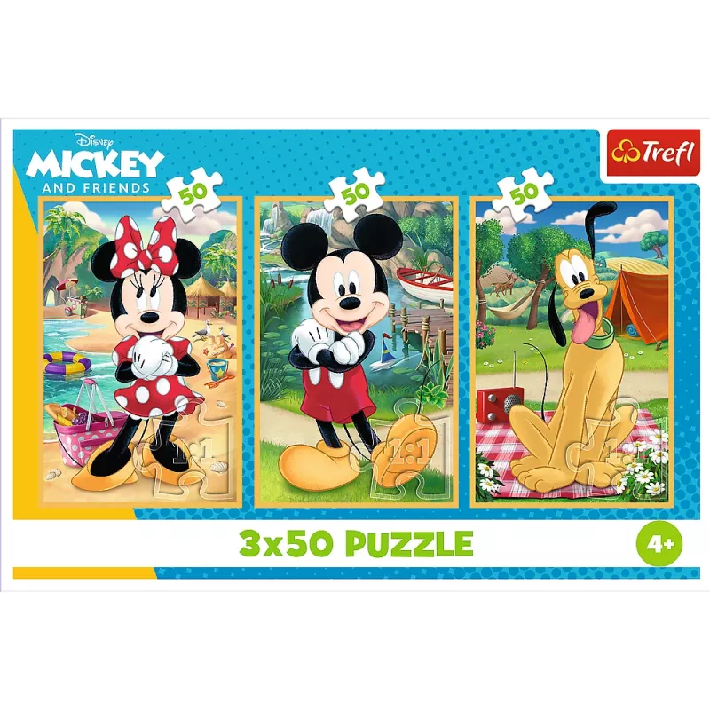 TREFL PUZZLE Palapeli - 3x50 - Mäuse im Urlaub Disney Trefl 34881