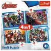 TREFL PUZZLE Palapeli 4 in 1 Brave Avengers 26006