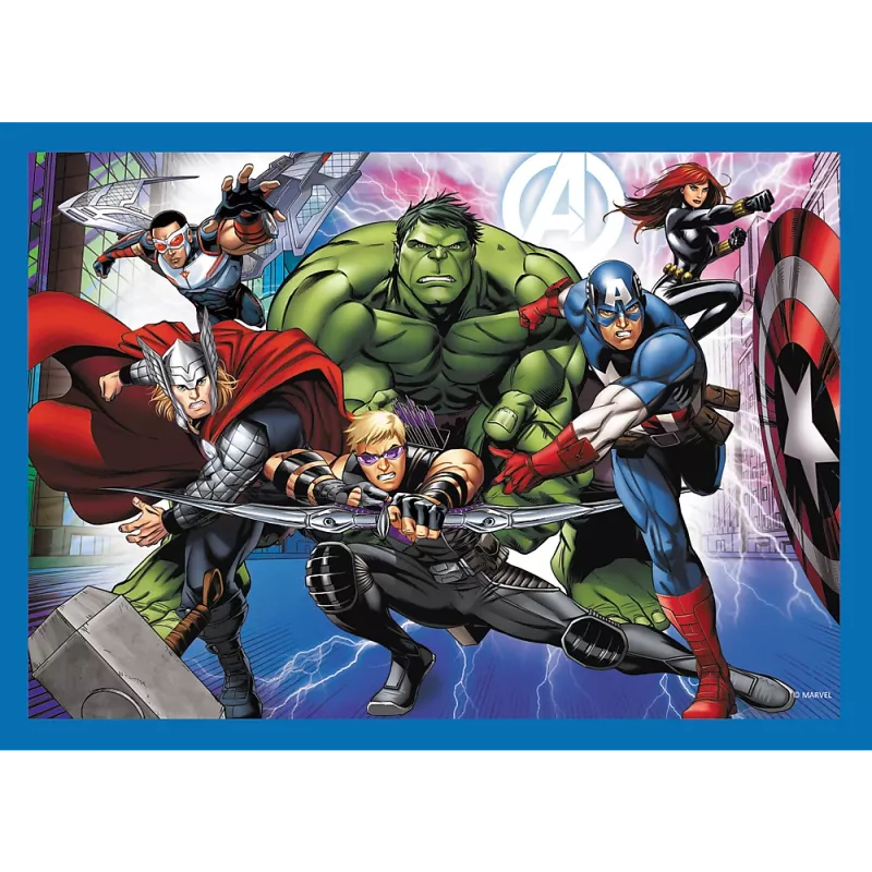 TREFL PUZZLE Palapeli 4 in 1 Brave Avengers 26006