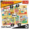 TREFL PUZZLE Palapeli 4-in-1 – Garfield Loves Lasagna – Trefl 34673