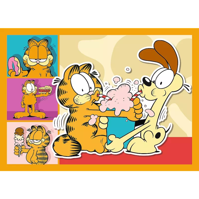 TREFL PUZZLE Palapeli 4-in-1 – Garfield Loves Lasagna – Trefl 34673