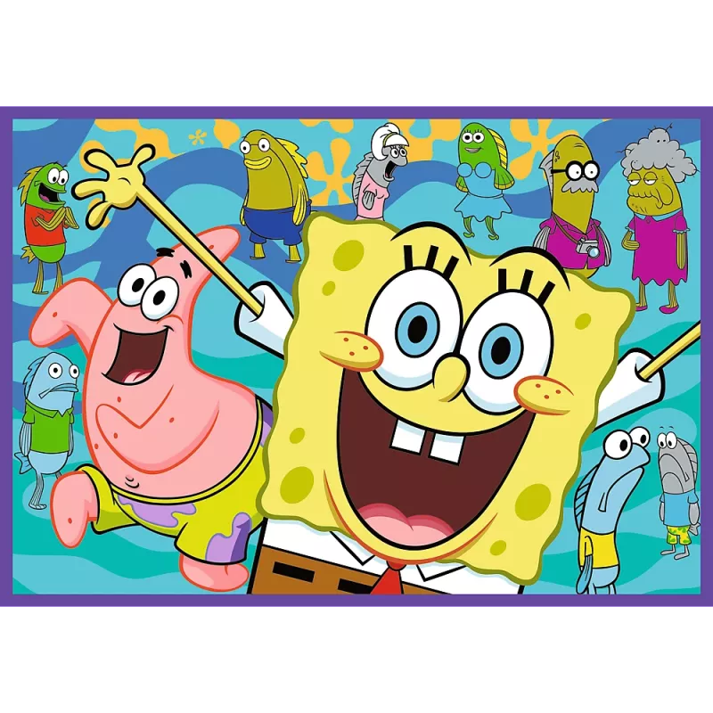 TREFL PUZZLE Palapeli - 4x250 - SpongeBobin hullu maailma Trefl 13342
