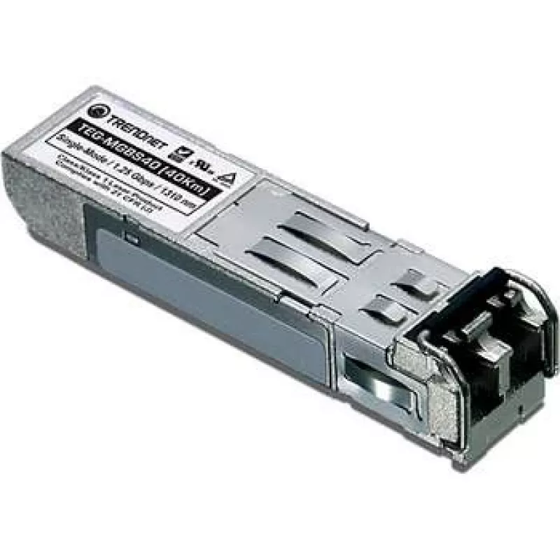 TRENDnet TEG-MGBS40 1000Base-LX SFP-lähetin-vastaanotinmoduuli, LC Duplex, 40km, 1310nm, Single-Mode