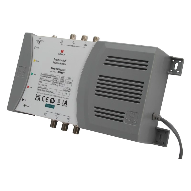 TRIAX TMS 5/6S multiswitch 4 SAT + 1 TER tulo, 6 lähtöä