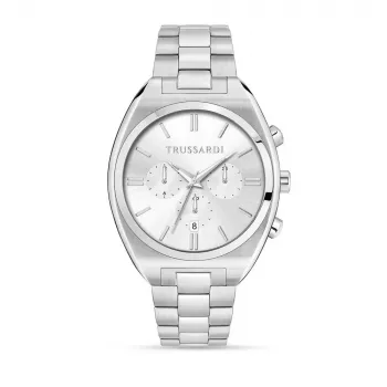 Trussardi miesten kvartsikello R2453159003 44 mm sininen kellotaulu ruostumaton teräs