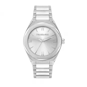 Trussardi miesten T-Light kvartsikello R2453156006 42 mm sininen kellotaulu ruskea nahka