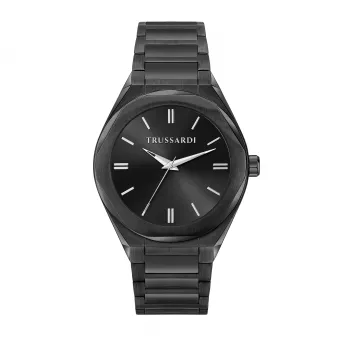 Trussardi miesten kello R2453156005 42 mm sininen kellotaulu nahkaranneke