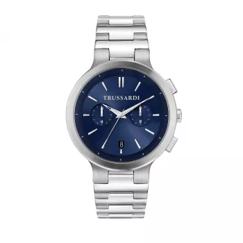 Trussardi miesten kello R2453164004 43 mm ruostumaton teräs sininen kellotaulu