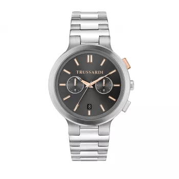 Trussardi miesten kello R2453164005 43 mm sininen kellotaulu sininen nahkaranneke kvartsi