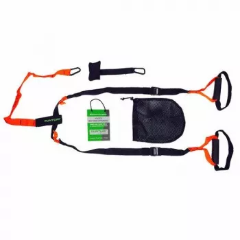 Tunturi 14TUSFU154 Suspension / Sling Trainer – säädettävät kehonpainohihnat ovikiinnikkeellä, musta/keltainen