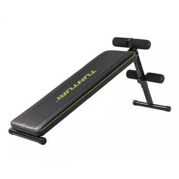 TUNTURI AB20 säädettävä vatsapenkki | taitettava sit-up-penkki 4-asentoisella kallistuksella, maks. kuormitus 100 kg, musta