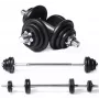 Tunturi levytanko-/käsipainosarja 20 kg valurautaa spinlock-tangoilla