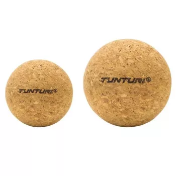 Tunturi korkkinen hierontapallosarja 2x 60 mm – luonnonruskea triggerpiste- ja faskiapallot