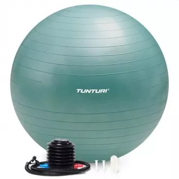 Tunturi jumppapallo pumpulla, 90 cm, Anti-Burst, petroli