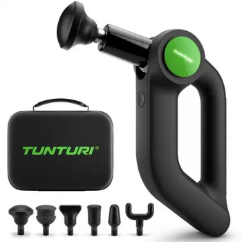 Tunturi MG70 Massage Gun Pro - hierontalaite, 20 nopeutta, 6 vaihtopäätä, 2500mAh akku