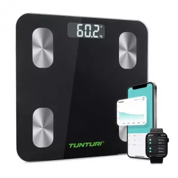 Tunturi SC30 älykäs kehonkoostumusvaaka Bluetoothilla ja sovelluksella