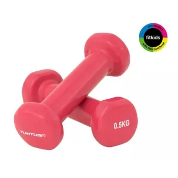 Tunturi vinyylikäsipainot 0,5 kg, pinkki, 2 kpl