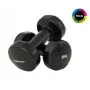 Tunturi vinyylikäsipainot 5,0 kg (2 kpl:n pakkaus) musta - valurautaydin, luistamaton ergonominen kahva