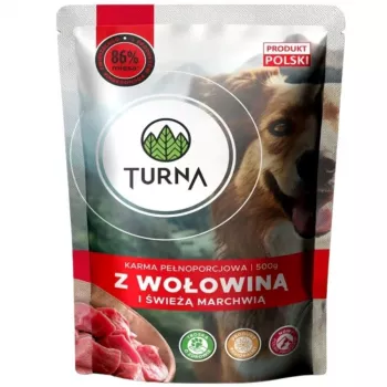 TURNA naudanlihalla märkäruoka koirille 500 g