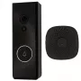 Tuya HS085254 älykäs videoovikello, Wi-Fi, 720p HD, 130°, PIR-liiketunnistus, yönäkö, kaksisuuntainen ääni, IP54, 5200 mAh, musta