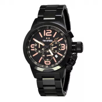 TW STEEL MAN TW312 40 mm kvartsikronografi miesten kello musta kellotaulu nahkaranneke