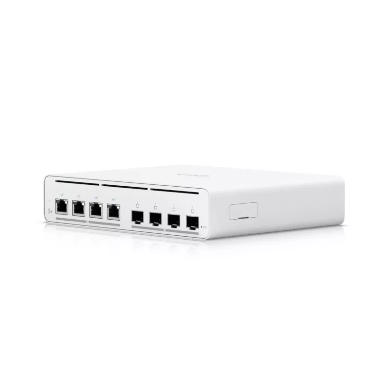 Ubiquiti UISP-S-PLUS-EU 8-porttinen 2,5GbE PoE++ -kytkin 10G SFP+ uplinkillä, 200W budjetti