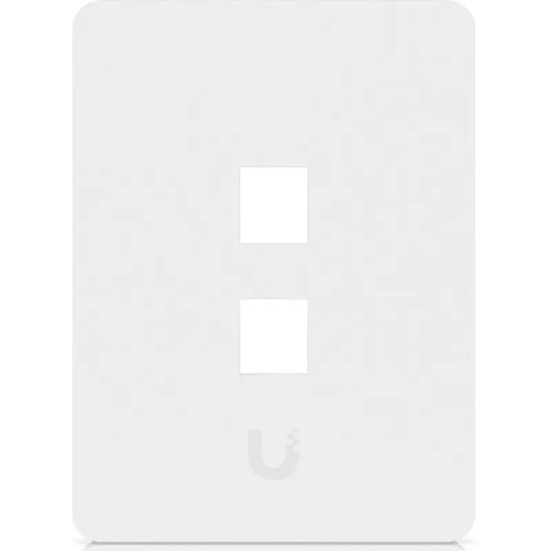 Ubiquiti Universal Keystone seinälevy Clean, mukautuva pinta, 2-porttinen pystysuora (UACC-WP-KEYSTONE-V-2P)