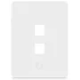 Ubiquiti Universal Keystone seinälevy Clean, mukautuva pinta, 2-porttinen pystysuora (UACC-WP-KEYSTONE-V-2P)
